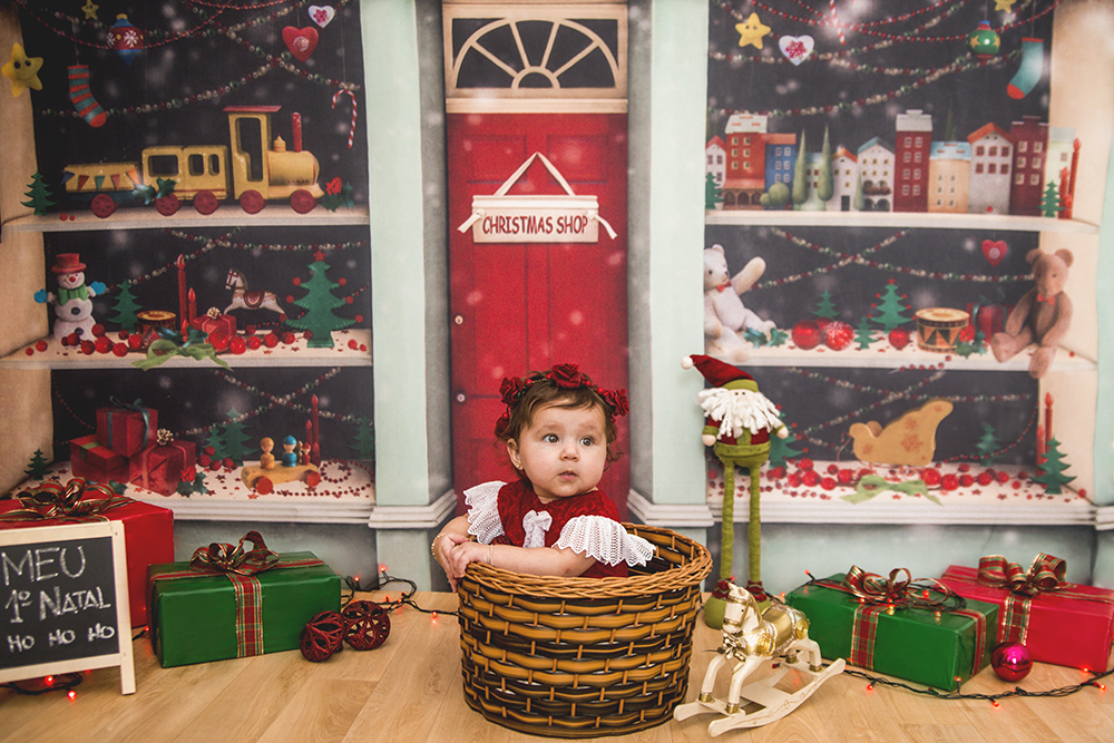 ensaio fotográfico natal bebe infantil miniensaio papai noel loja brinquedo book fotografia closes retrato rio de janeiro niteroi são Gonçalo