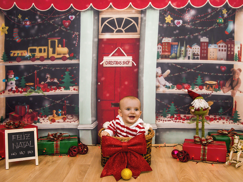 ensaio fotográfico natal bebe infantil miniensaio papai noel loja brinquedo book fotografia closes retrato rio de janeiro niteroi são Gonçalo