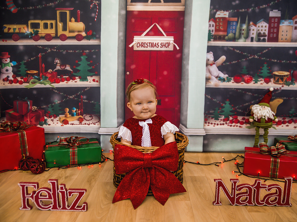 ensaio fotográfico natal bebe infantil miniensaio papai noel loja brinquedo book fotografia closes retrato rio de janeiro niteroi são Gonçalo