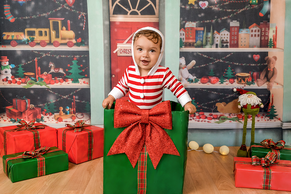 ensaio fotográfico natal bebe infantil miniensaio papai noel loja brinquedo book fotografia closes retrato rio de janeiro niteroi são Gonçalo