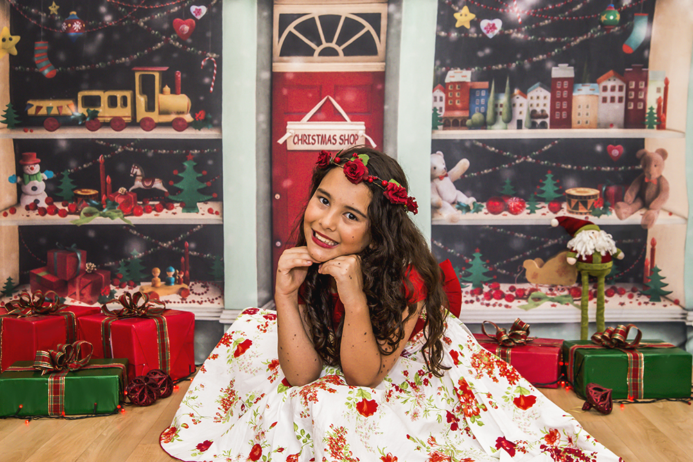 ensaio fotográfico natal bebe infantil miniensaio papai noel loja brinquedo book fotografia closes retrato rio de janeiro niteroi são Gonçalo