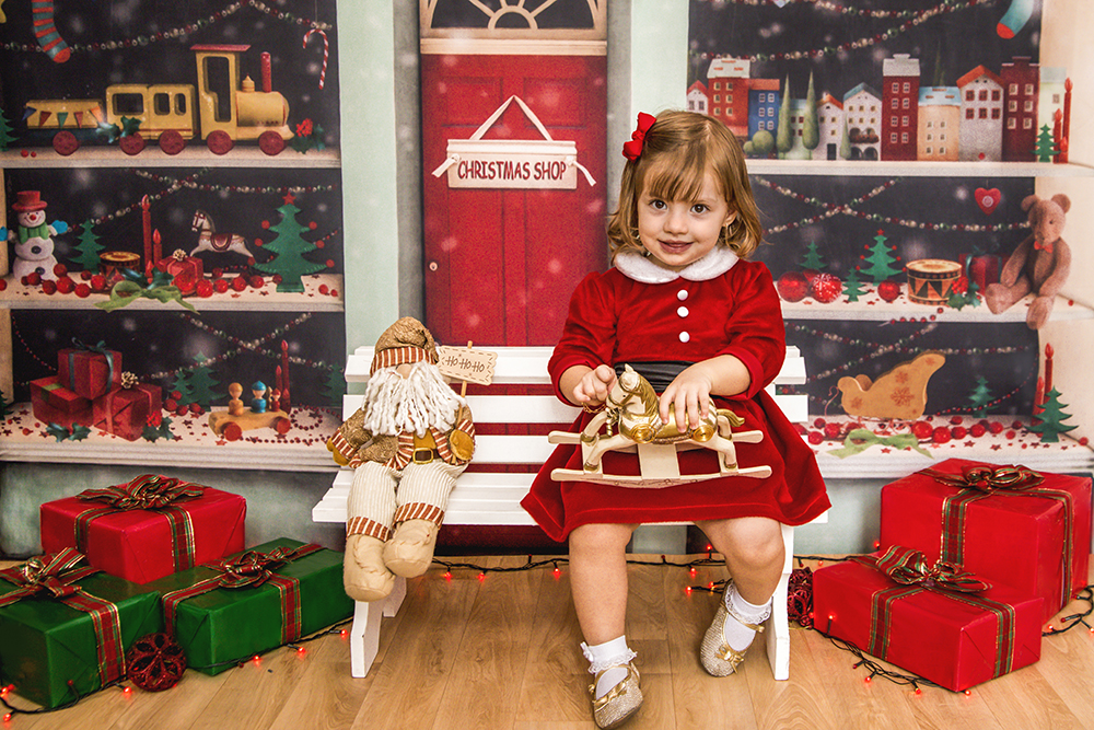 ensaio fotográfico natal bebe infantil miniensaio papai noel loja brinquedo book fotografia closes retrato rio de janeiro niteroi são Gonçalo