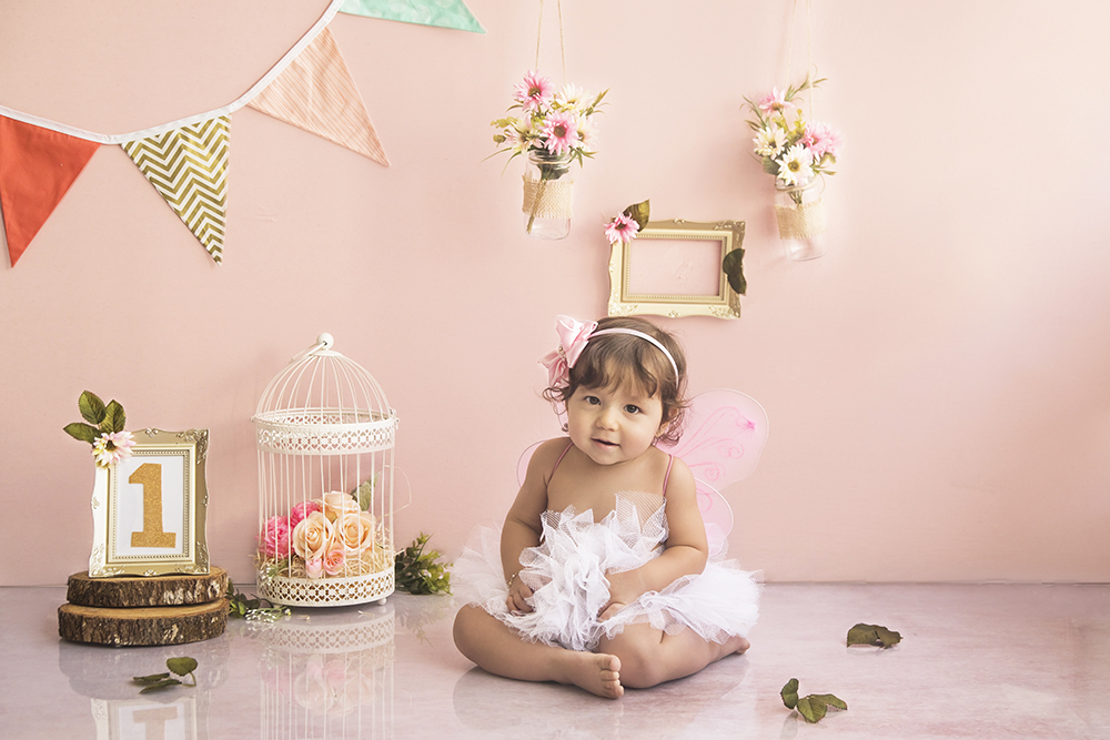 ensaio fotografico pre aniversário menina bebe infantil  book fotografia acompanhamento trimestral smash the cake bolo borboleta closes retrato flores rio de janeiro niteroi são Gonçalo