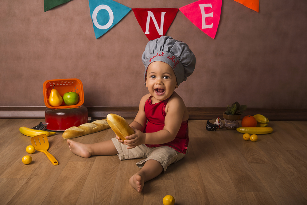 ensaio fotografico pre aniversário menino bebe infantil  book fotografia acompanhamento trimestral smash the fruit chef de cozinha retrato banheira pos banho rio de janeiro niteroi são Gonçalo