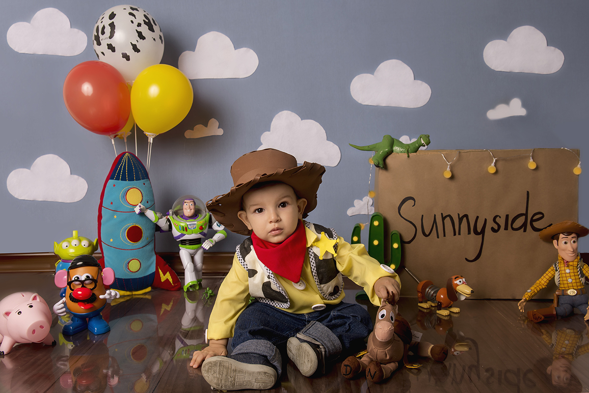 Ensaio smash the cake, ensaio bebê, fotógrafa em Niterói, smash the cake Niterói, smash the cake Rio de Janeiro, smash the cake São Goncalo, smash the cake temático, nossa casa petit, ensaio fotográfico, sessão fotográfica, toy story, splash