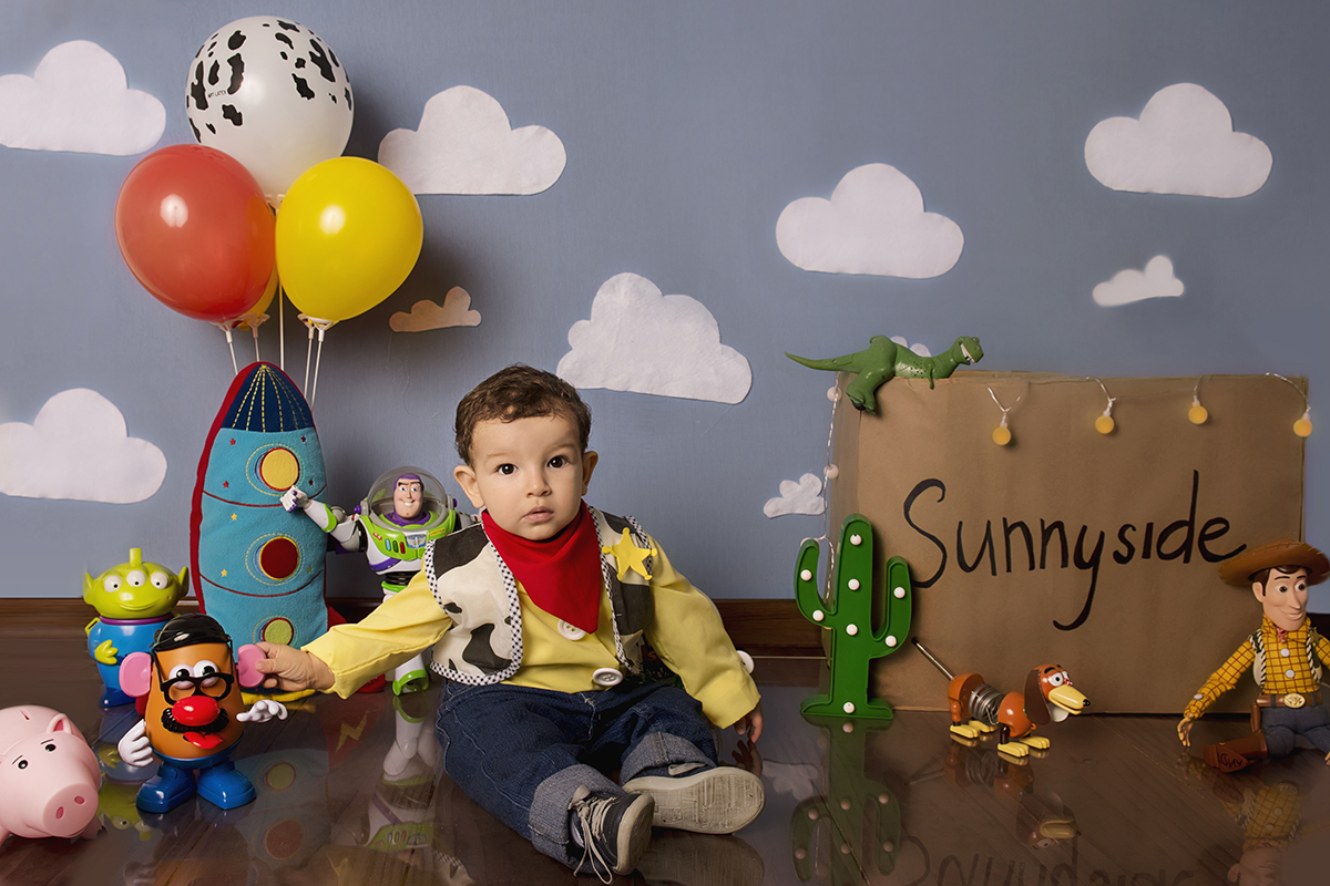 Ensaio smash the cake, ensaio bebê, fotógrafa em Niterói, smash the cake Niterói, smash the cake Rio de Janeiro, smash the cake São Goncalo, smash the cake temático, nossa casa petit, ensaio fotográfico, sessão fotográfica, toy story, splash