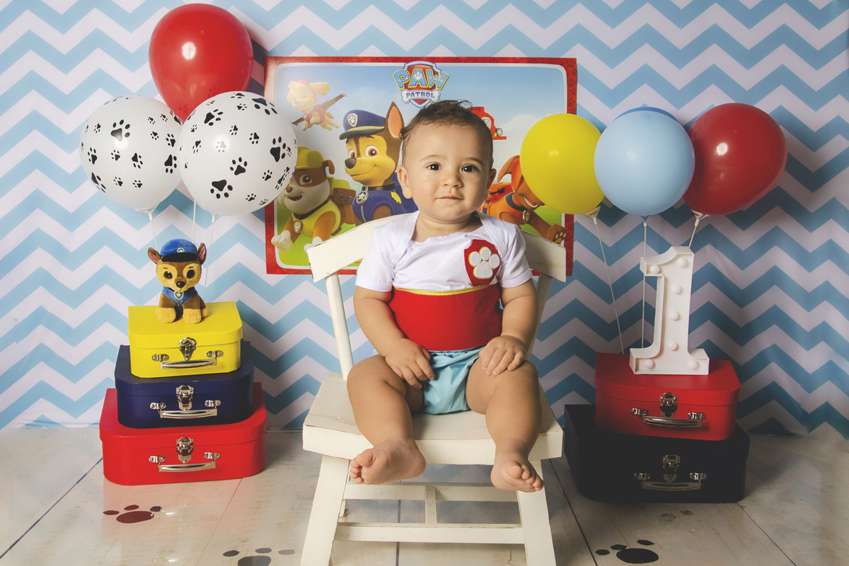 Ensaio smash the cake, ensaio bebê, fotógrafa em Niterói, smash the cake Niterói, smash the cake Rio de Janeiro, smash the cake São Goncalo, smash the cake temático, nossa casa petit, ensaio fotográfico, sessão fotográfica, patrulha canina, splash