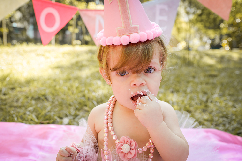 ensaio fotografico pre aniversário menina bebe infantil  book fotografia smash the cake tema realeza princesa rainha coroa saia de tule rosa closes retrato rio de janeiro niteroi são Gonçalo
