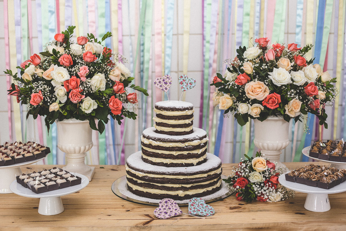 Bolo de noiva bolo de rolo