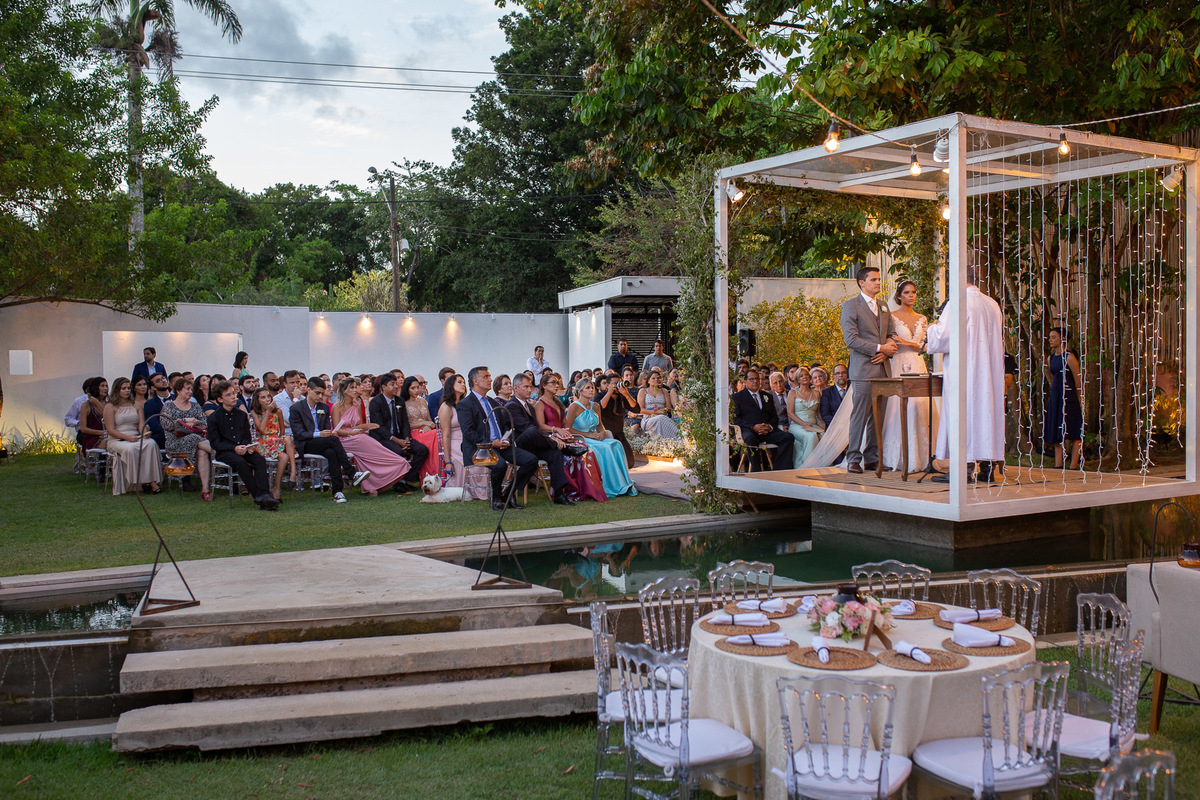 cerimônia de casamento casa de chá recife -pe. casamento de dia no por do sol. Jessica Mendes fotografia.
