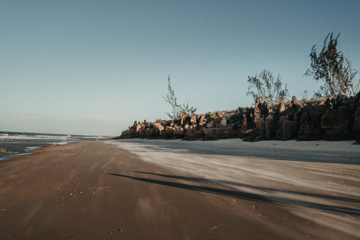vento forte na praia de Tourinhos no RN