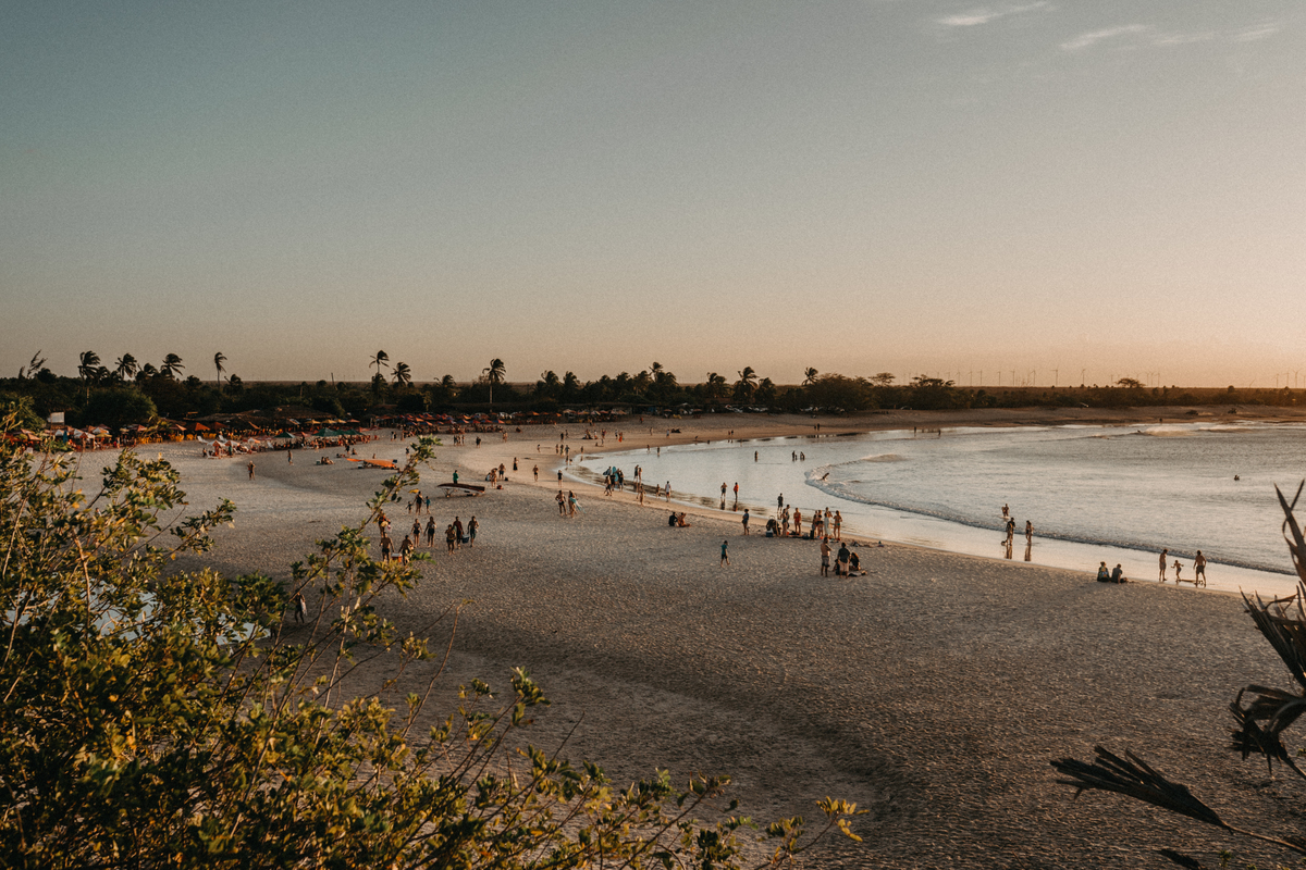 fim de tarde na praia de Tourinhos no Rio Grande do Norte.