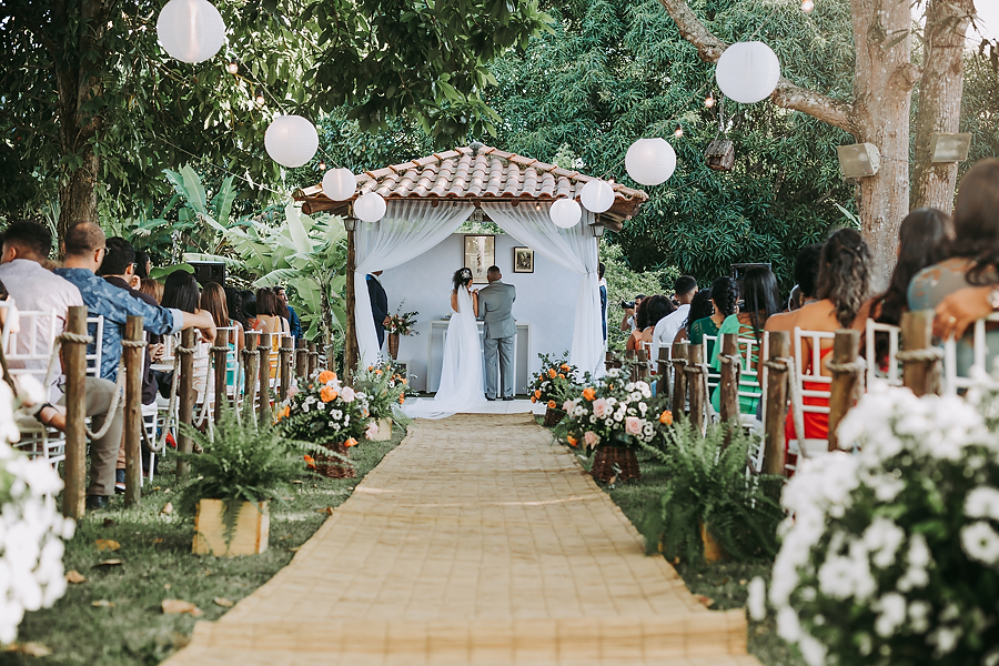 área verde para casamento de dia