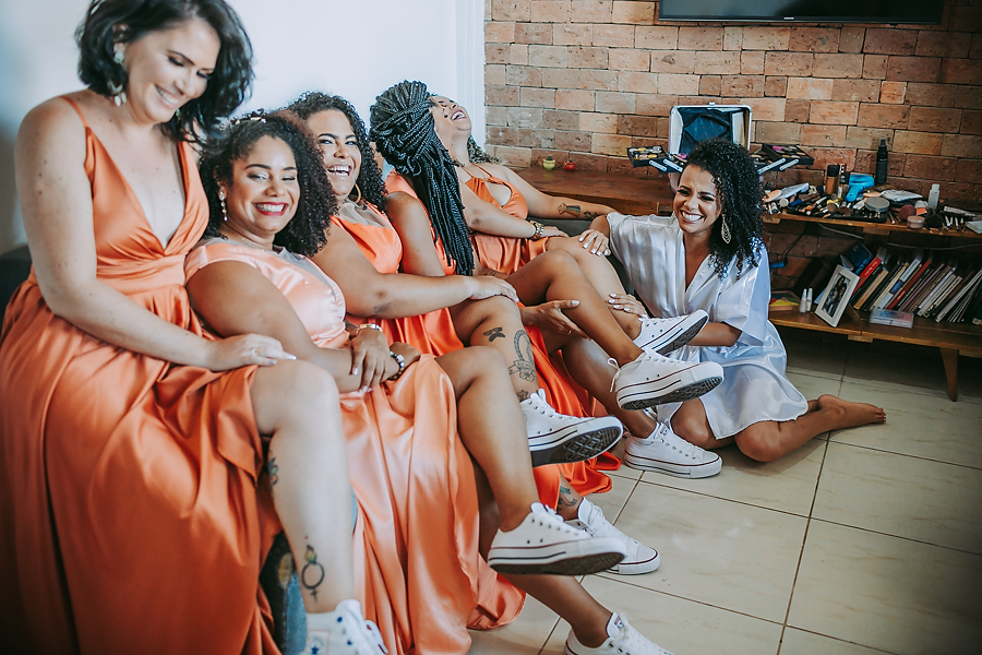 madrinhas com a noiva