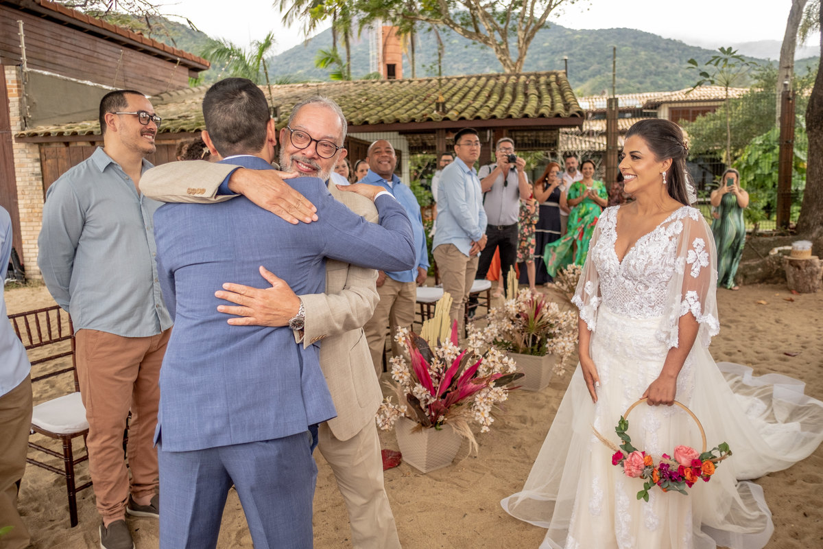 casamento Raquel guilherme Ilhabela Davi Martins equipe praia