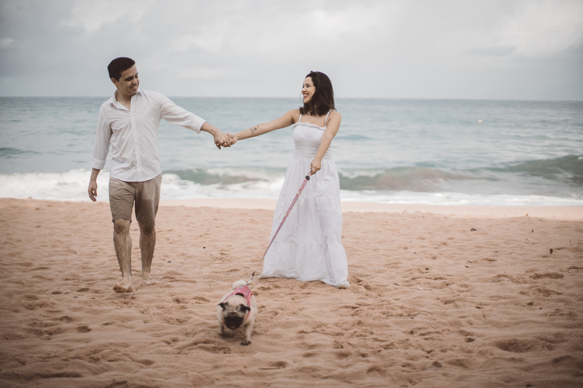 Ensaio pré wedding Rosi e Arthur praia são sebastião davi martins