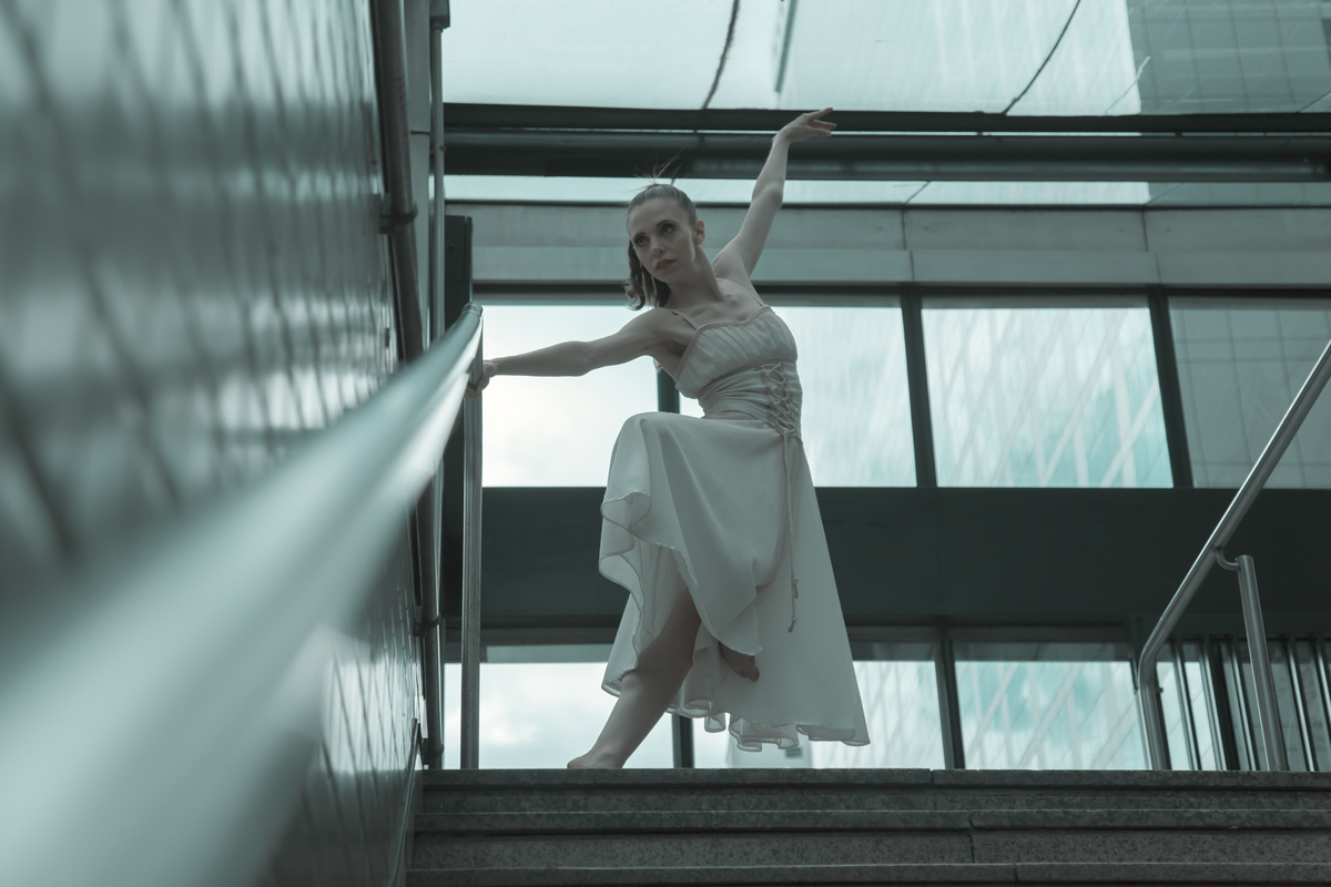 Ensaio fotográfico ballet urbano na avenida Paulista com a Bailarina 