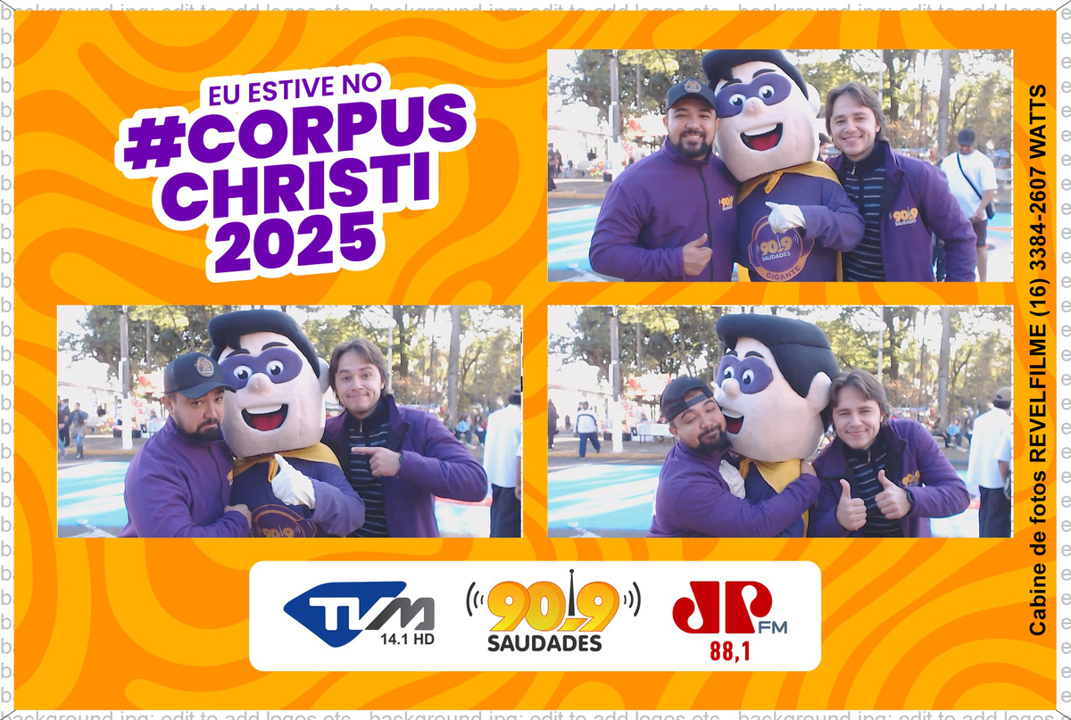 Cabine fotográfica REVELFILME - Corpus Christi Matão SP 2025
