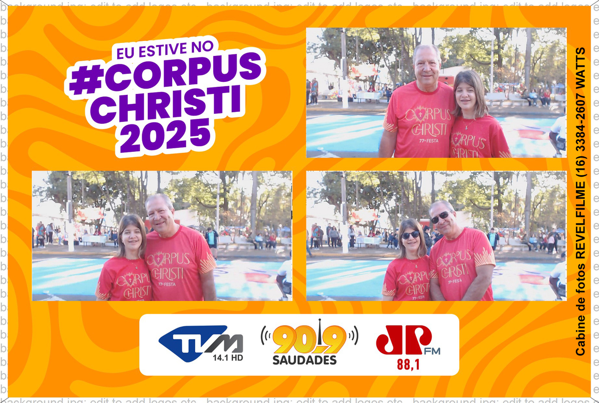 Cabine fotográfica REVELFILME - Corpus Christi Matão SP 2025