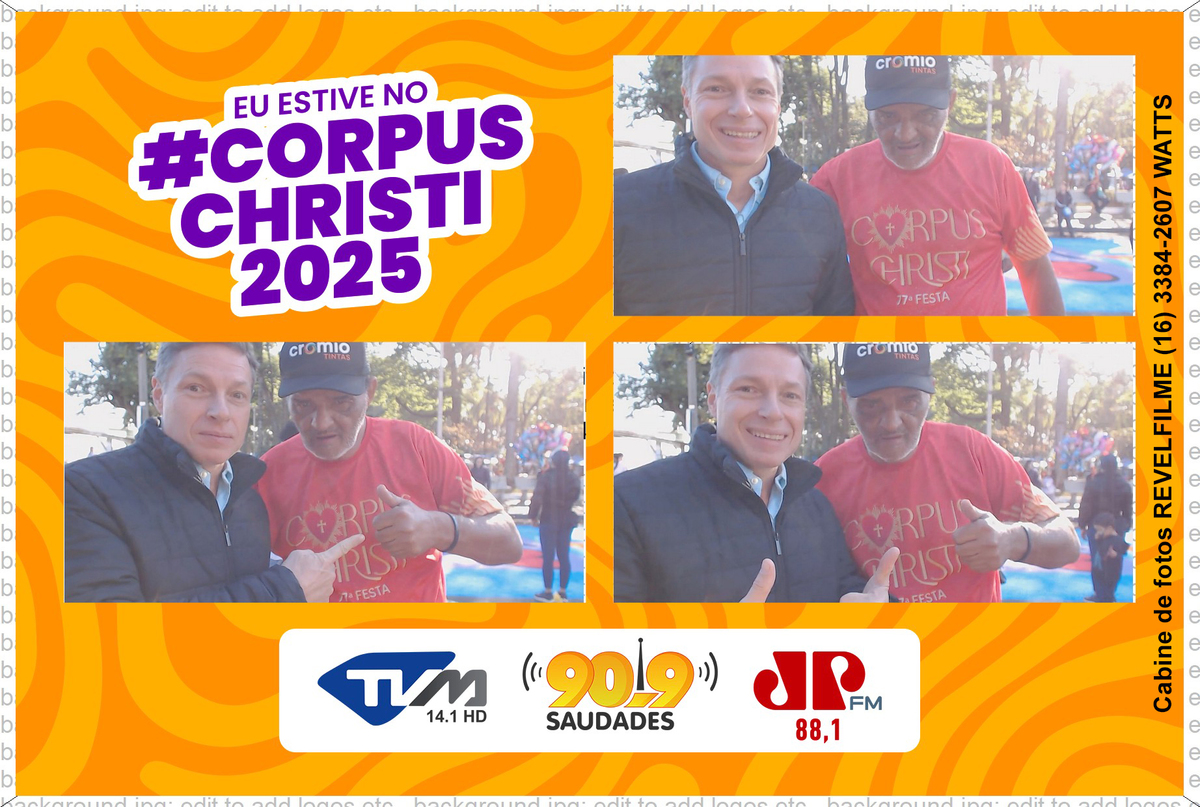 Cabine fotográfica REVELFILME - Corpus Christi Matão SP 2025