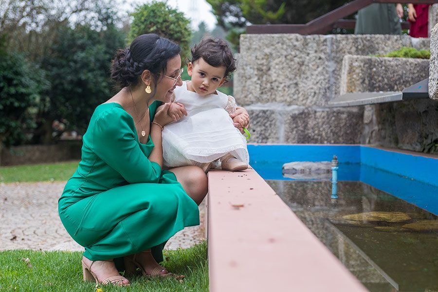 A Maria Miguel e a madrinha na Quinta do Barreiro