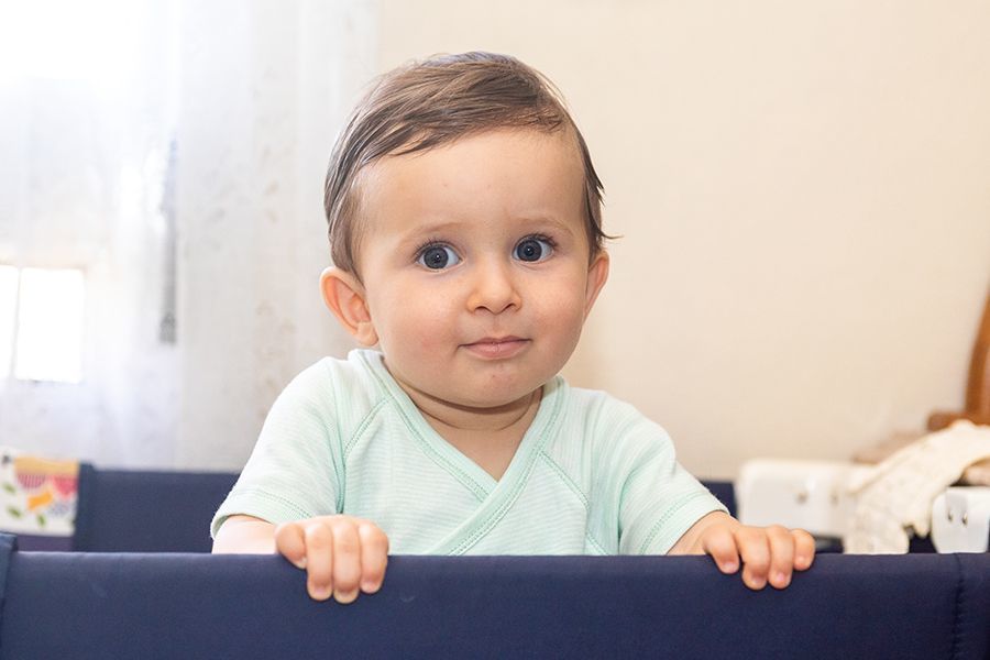 O Adriano no seu berço