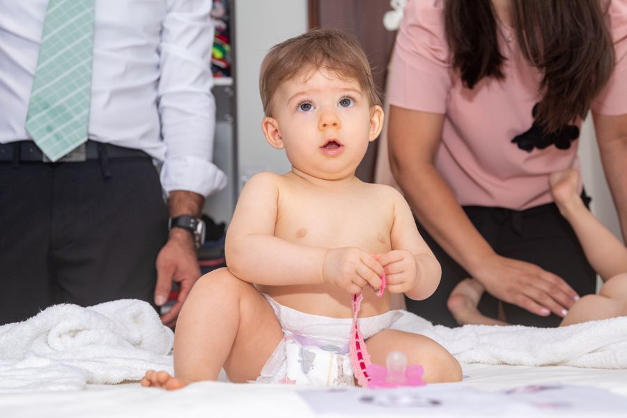 A Gabriela no dia do seu batizado