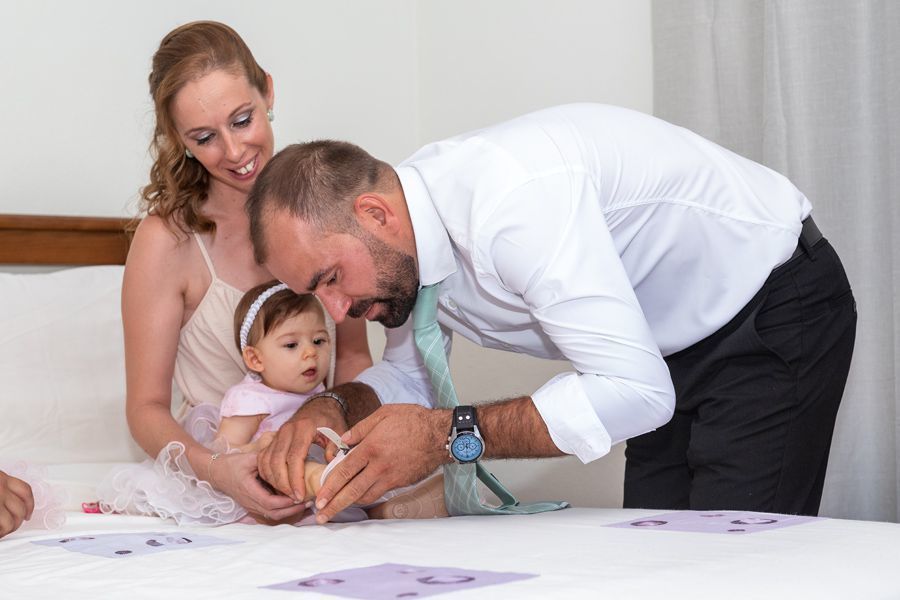 Os padrinhos a vestirem-me