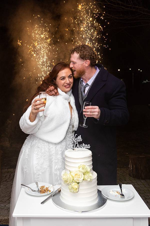 Fogo de artifício no casamento da Cristina e Keith