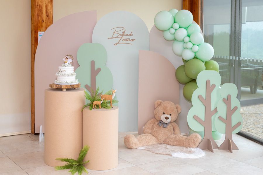 Que lindo o cenário do batizado da Leonor