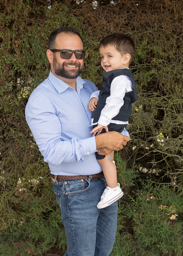 O Leonardo com o seu pai