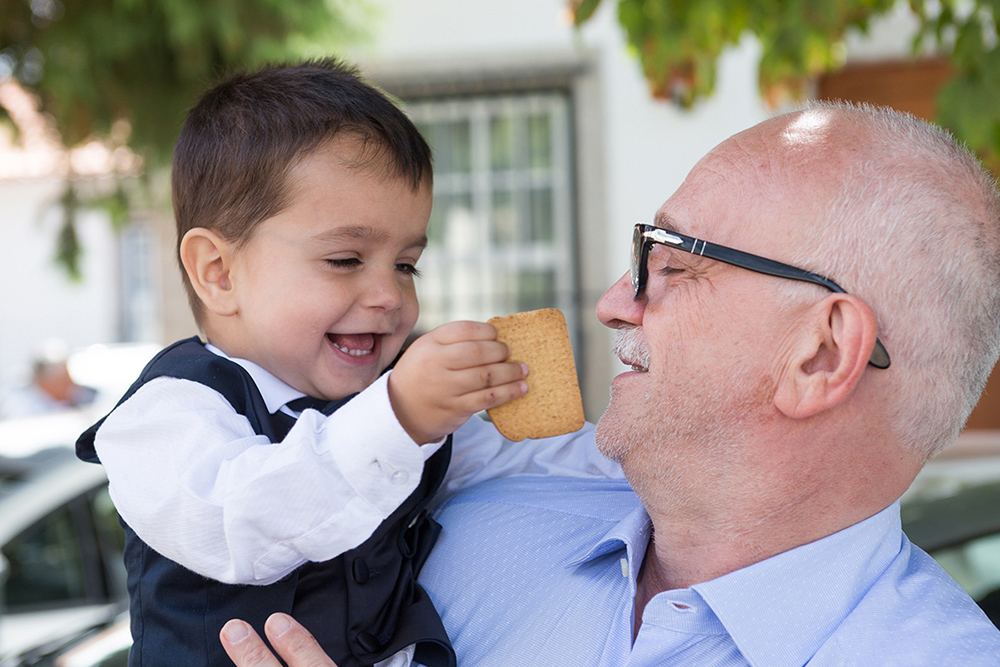 Na brincadeira com o avô