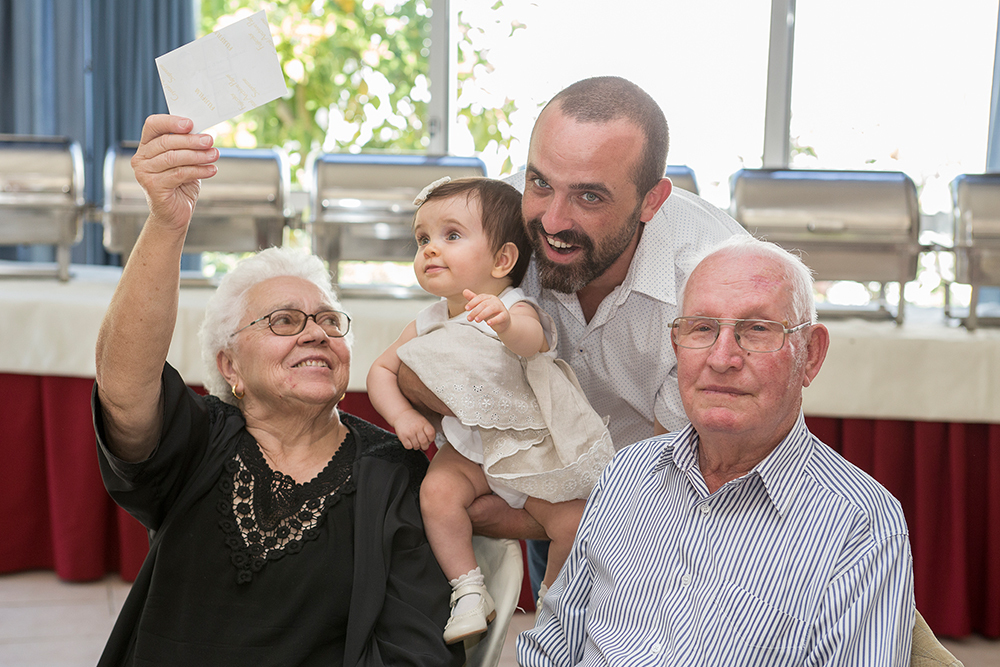 Os bisavós e o tio da Clara