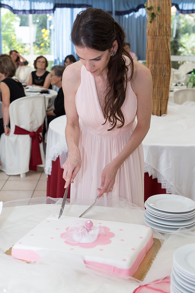 Corte do Bolo de Baptizado no Restaurante - Sol da Muna - Viseu