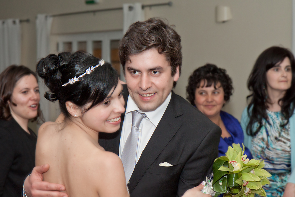 Os noivos na pista de dança  - Quinta da Maria Neta - Mangualde - Viseu