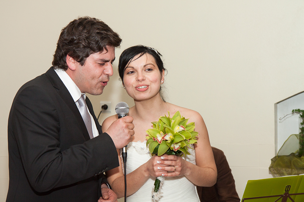 Os noivos na cantarem  - Quinta da Maria Neta -  Mangualde