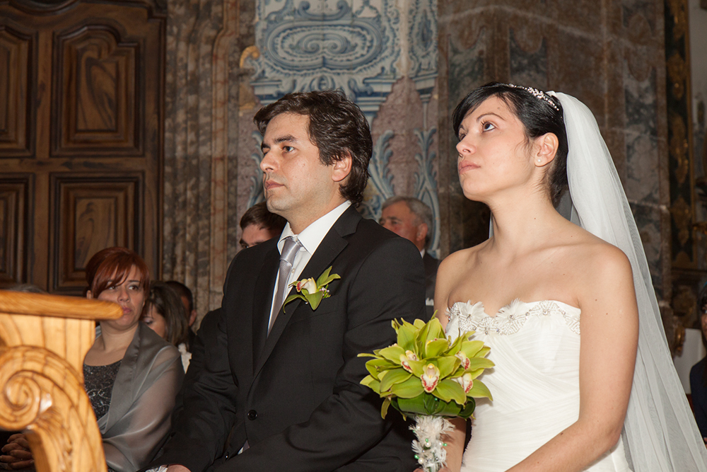 Os noivos na Igreja do Terceiros - Viseu