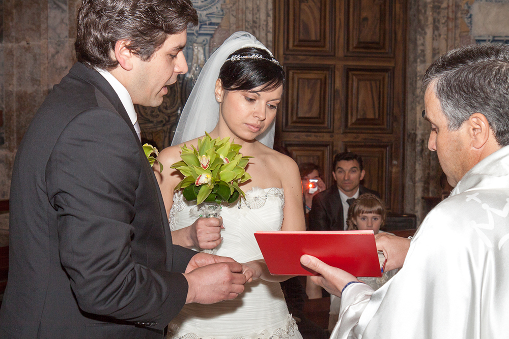 Os noivos na Igreja do Terceiros - Viseu
