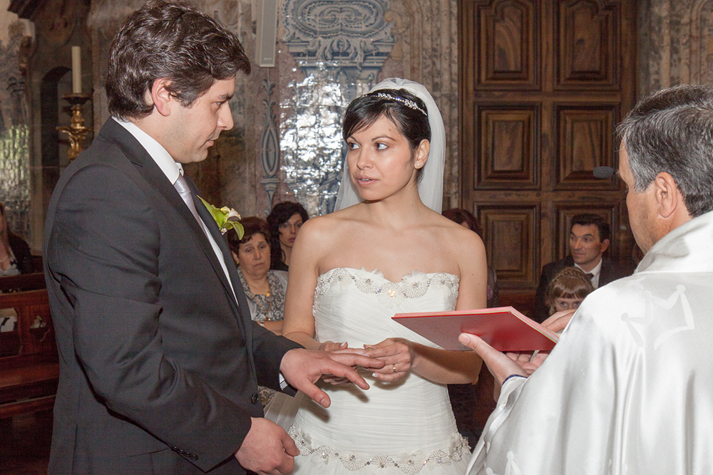 Os noivos na Igreja do Terceiros - Viseu