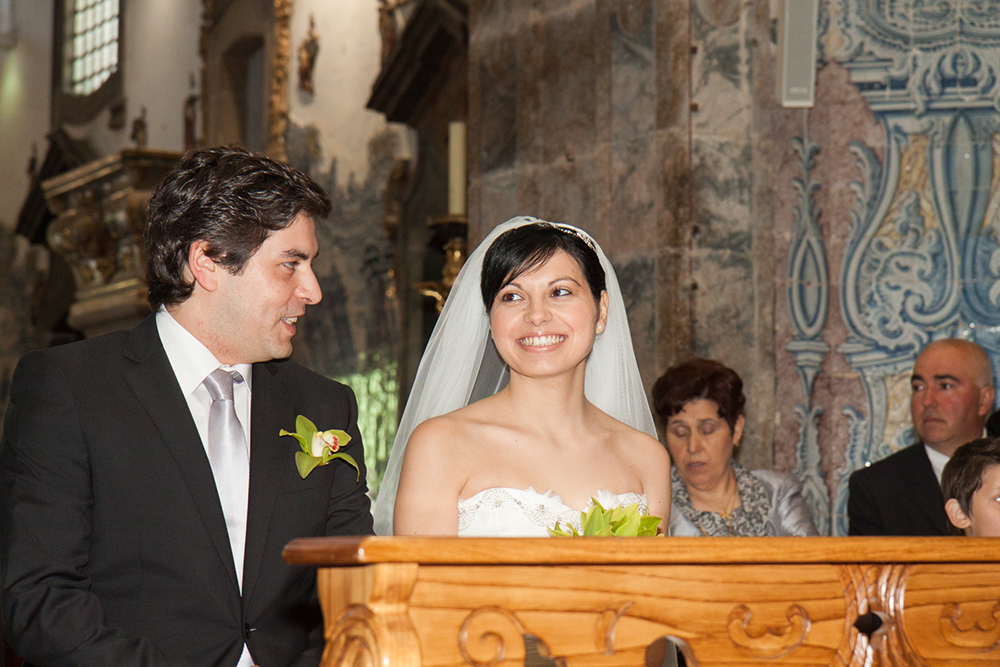 Os noivos na Igreja do Terceiros - Viseu