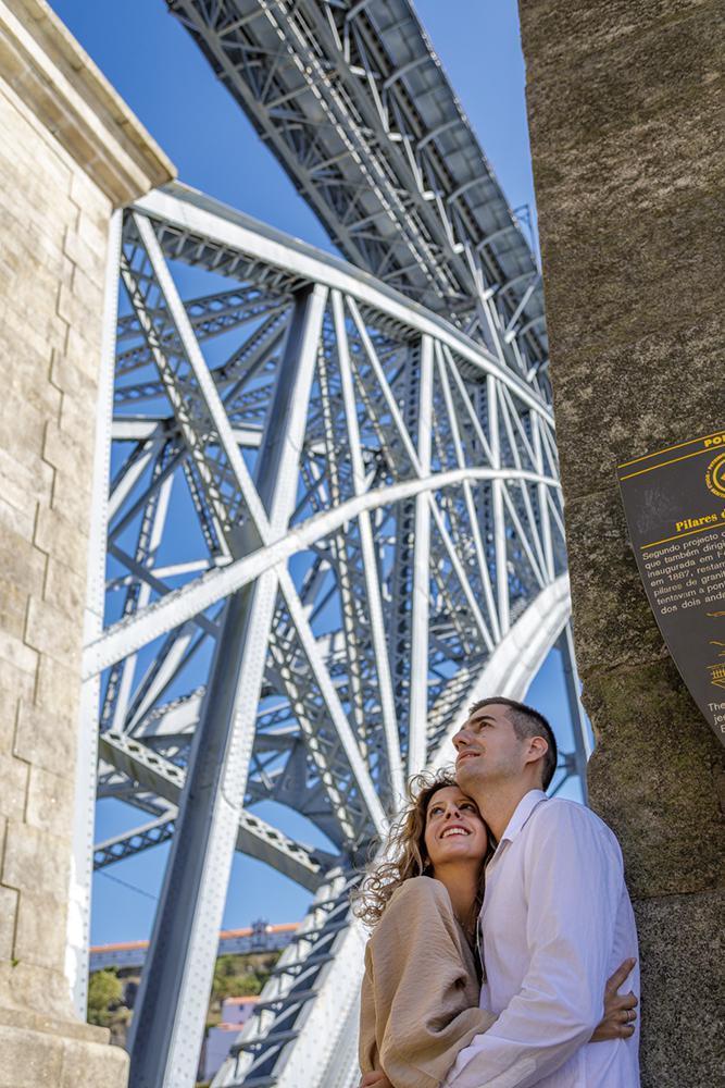 A Sara e o Bruno ao p
e da Ponte D. Luís - Porto 