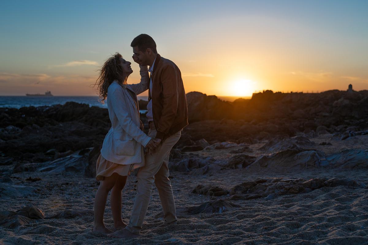 A Sara e o Bruno no Por do Sol na Foz - Porto