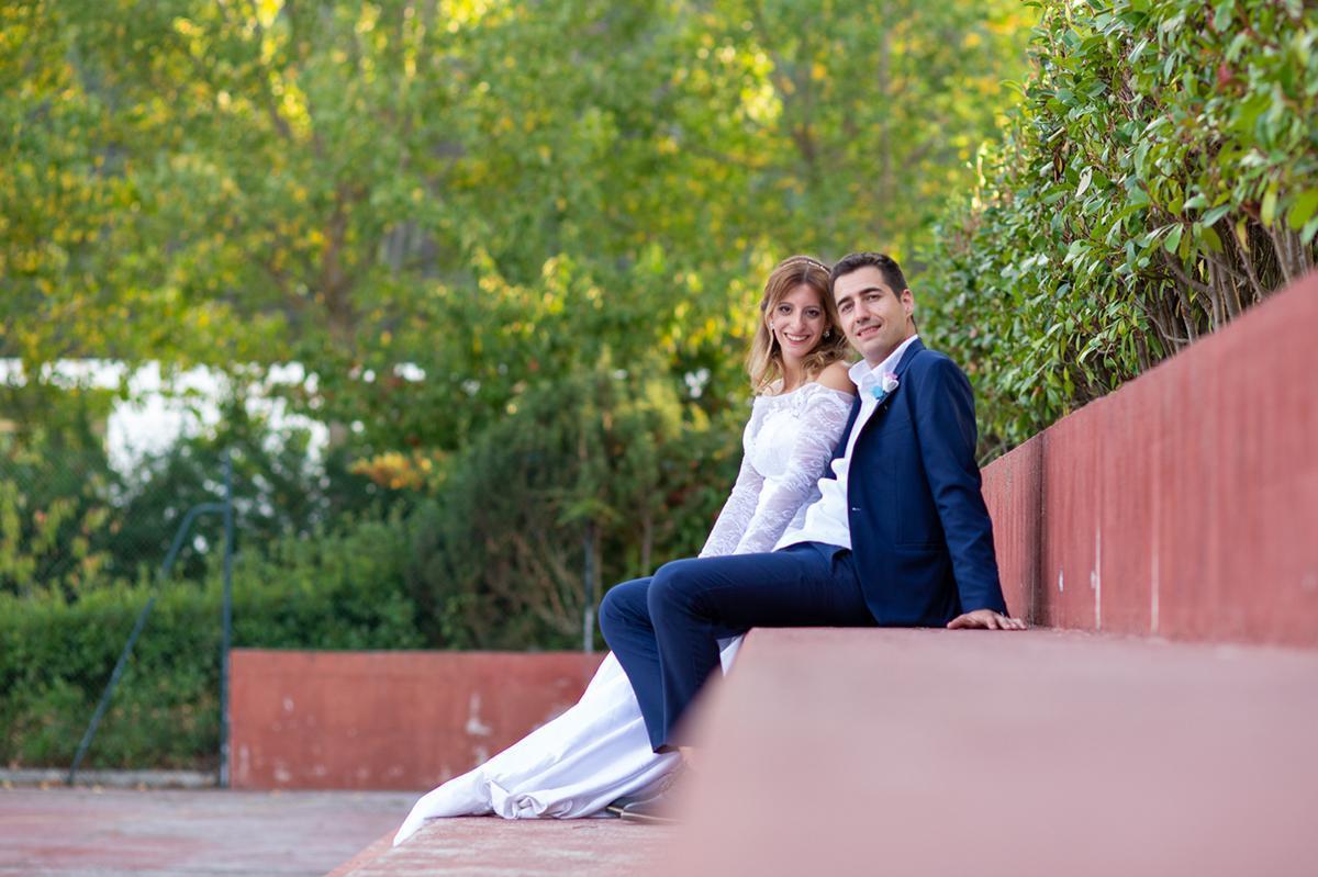 A Noiva e o Noivo no Jardim do Hotel Verdeal