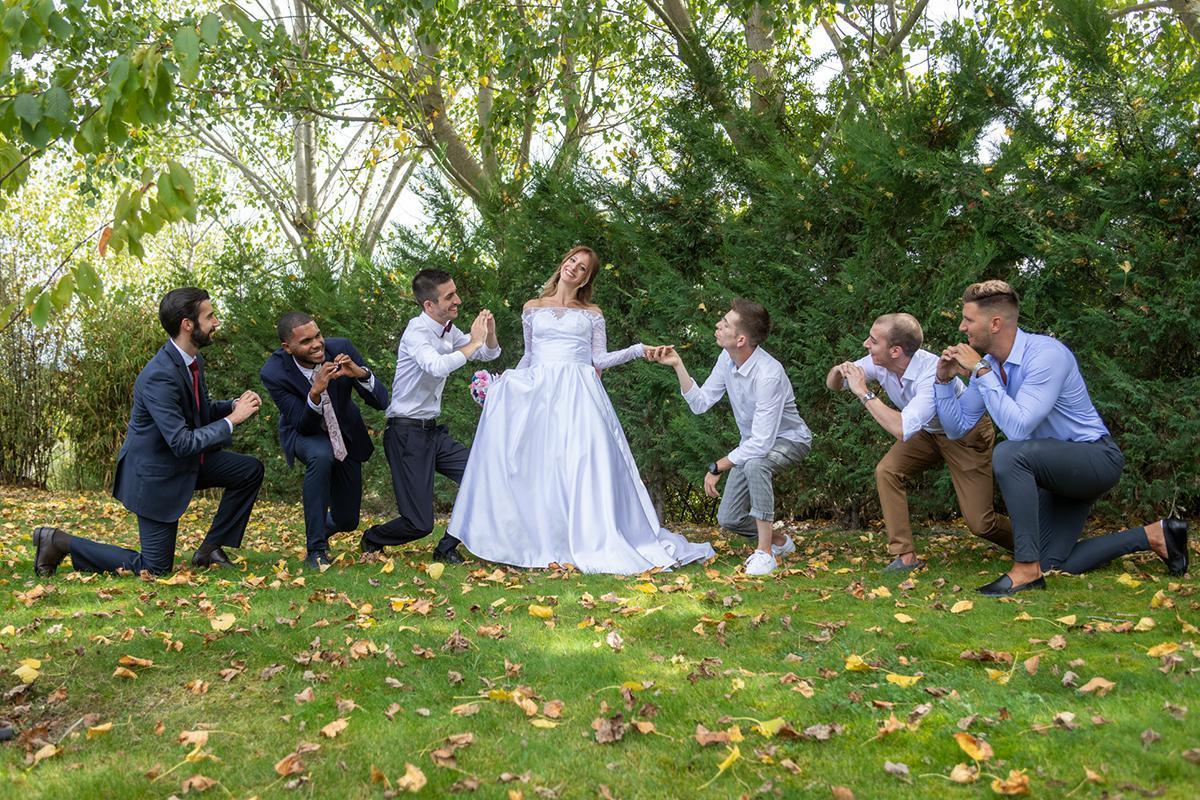 A Noiva e os convidados no Jardim do Hotel Verdeal