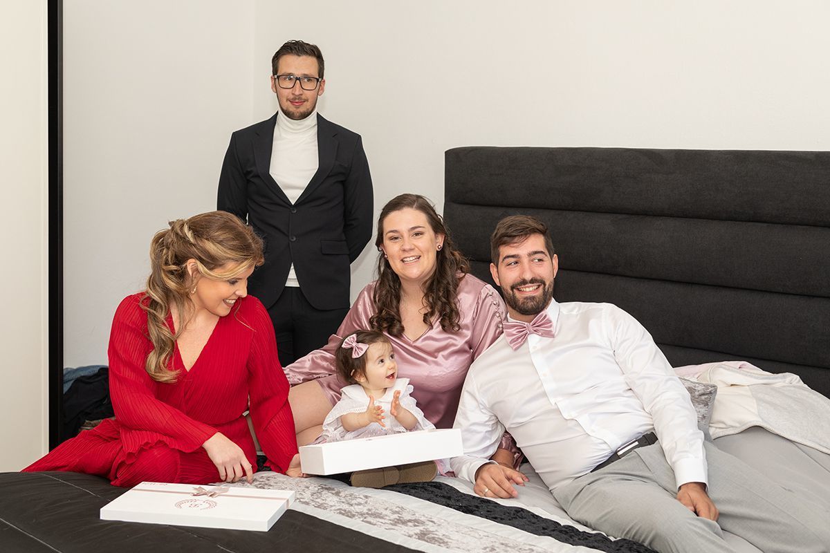 A Benedita com os padrinhos