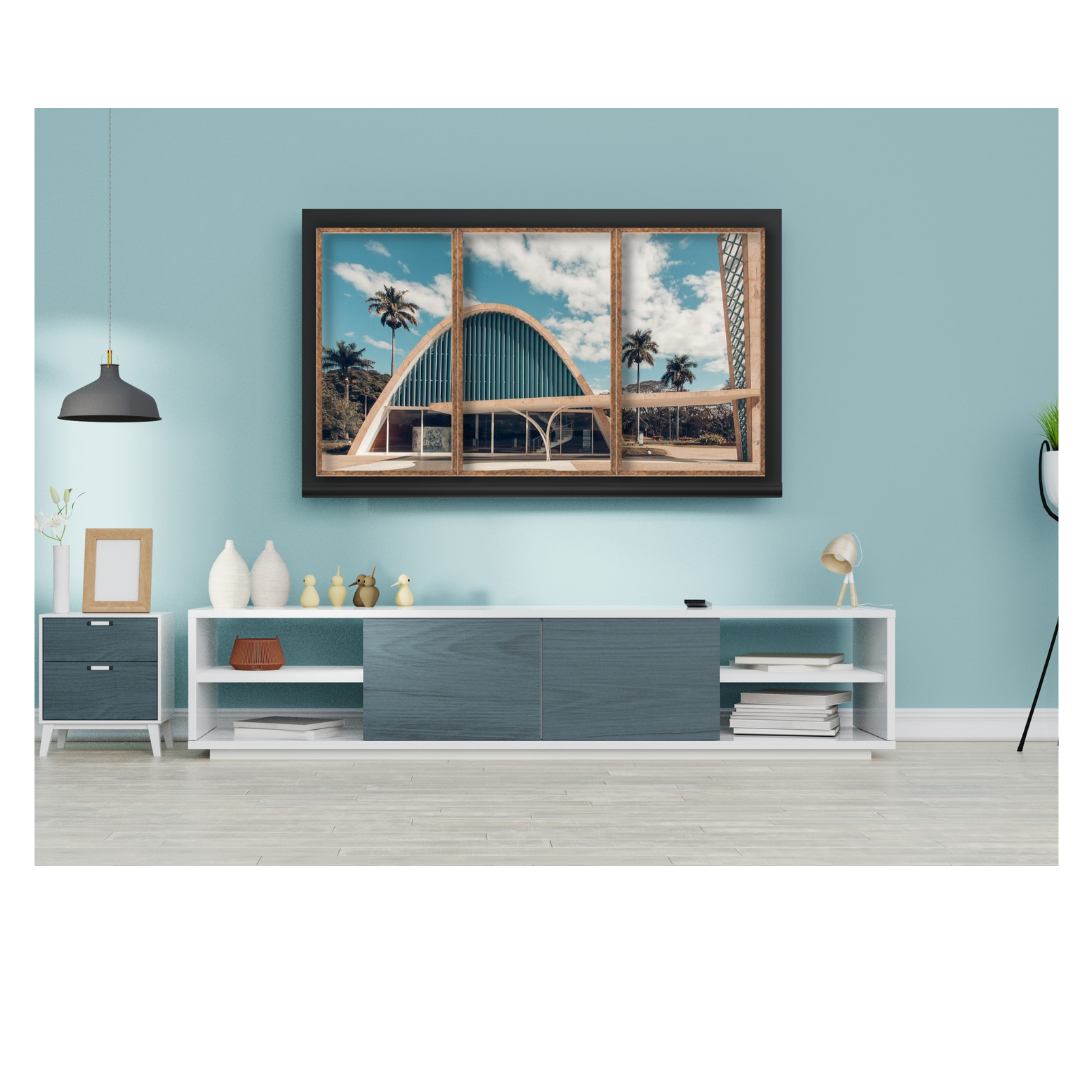 Quadro decorativo, autoral, igreja São Francisco de Assis, Lagoa da Pampulha, Belo Horizonte, Minas Gerais