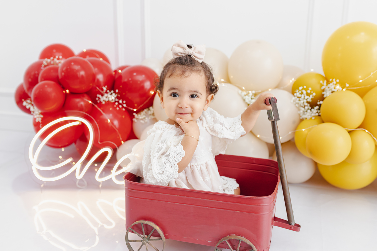 Linda foto no carrinho