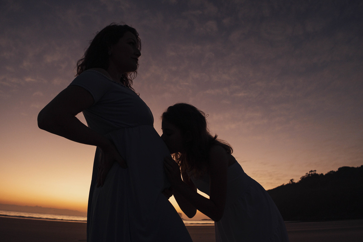 foto da filha com a mae