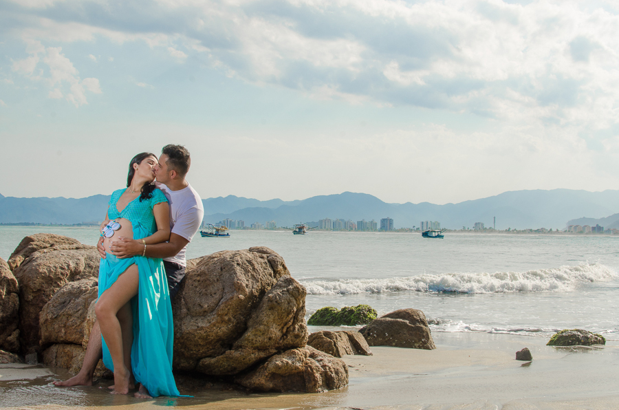 ensaio gestante na praia