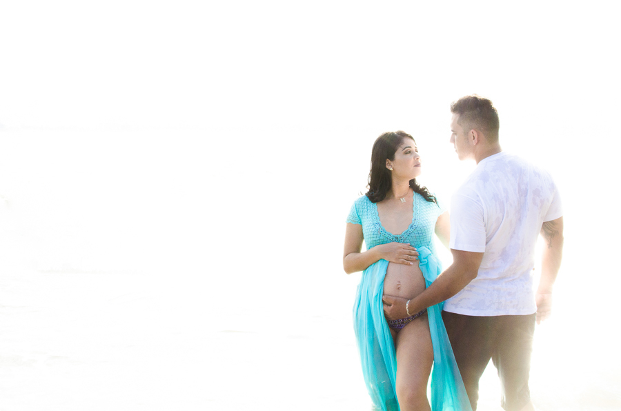 ensaio gestante na praia